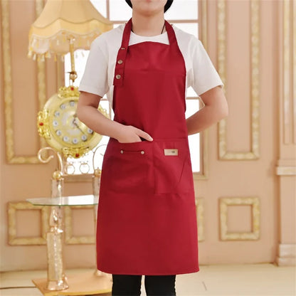 Fashion Canvas Kitchen Aprons For Woman Men Chef Work Apron For Grill Restaurant Bar Shop Cafes Beauty Nails Studios Uniform