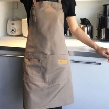 Fashion Canvas Kitchen Aprons For Woman Men Chef Work Apron For Grill Restaurant Bar Shop Cafes Beauty Nails Studios Uniform