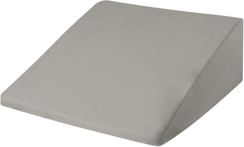 CirclesHome Wedge Pillow Cover Soft 100 Cotton Zippered Hypoallergenic Breathable Light Grey
