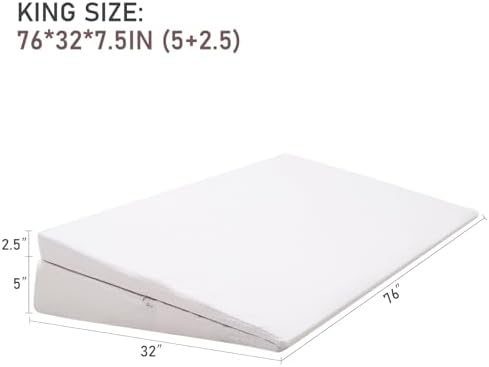 SUNYRISY Adjustable Bed Wedge Pillow with Washable Cover