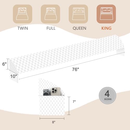 Wedge Pillow Headboard Gap Filler with Dual Pockets