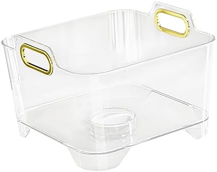 MagiDeal Clear Vegetable Washing Basket with Drain and Anti-Slip Design