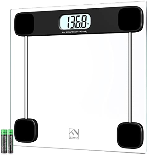 FITINDEX Digital Bathroom Scale for Accurate Weight Measurement