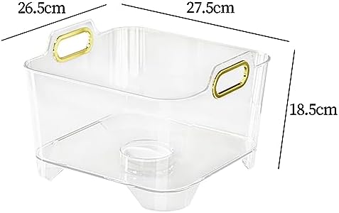 MagiDeal Clear Vegetable Washing Basket with Drain and Anti-Slip Design