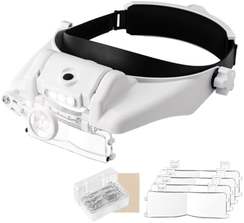MORDUEDDE Lighted Head Magnifying Glasses with 15X-13X Magnification 1