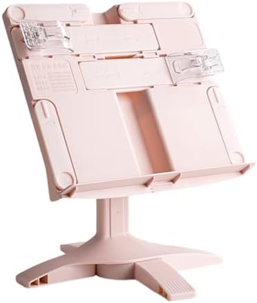 Folding Bookstand with Height and Angle Adjustments for Reading and Cooking