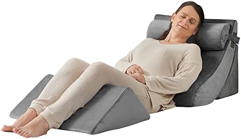 Axelrod 4PCS Orthopedic Wedge Pillow Set for Back Neck Leg Pain Relief