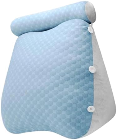 WeiLaiKeQi Wedge Pillow Headboard Support for Sitting Up Soft Blue