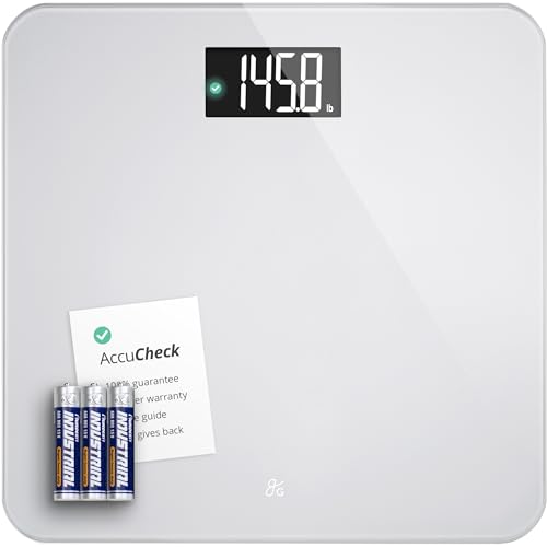 Greater Goods Digital AccuCheck Bathroom Scale 400 lbs Pearl Gray
