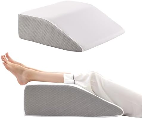Bedluxe Leg Pillow 8 Inch Elevating Wedge for Post Surgery Swelling Relief