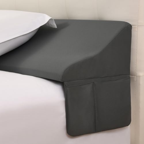 Vekkia King Bed Wedge Pillow Gap Filler with Storage Pockets