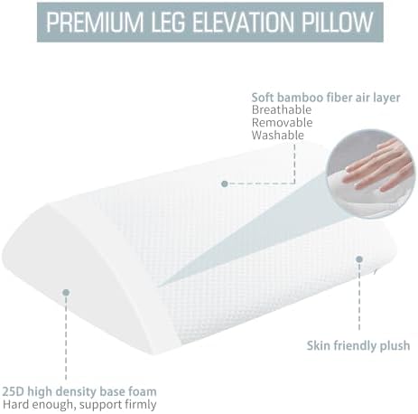 Ziiyllean Knee Wedge Pillow for Leg and Back Pain Relief