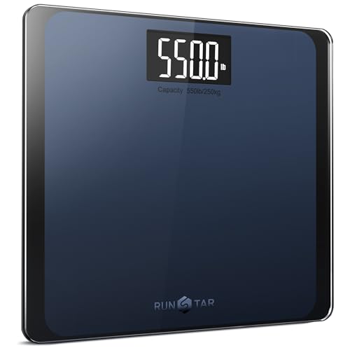 RunStar 550lb Digital Bathroom Scale with Large LCD and Ultra-Wide Platform