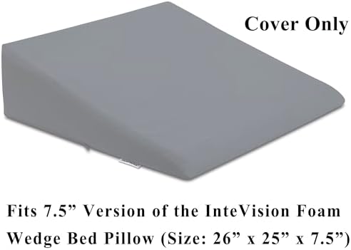 InteVision 400 TC Pillowcase for 75 Foam Wedge Pillow Gray