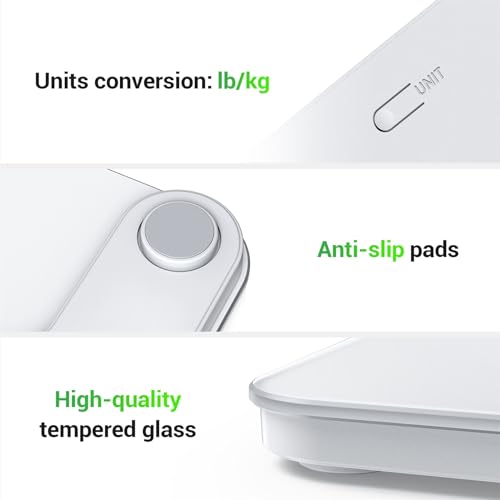 OVUTEK Digital Bathroom Scale with LED Display and 400lb Capacity
