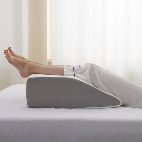 Bedluxe Leg Pillow 8 Inch Elevating Wedge for Post Surgery Swelling Relief