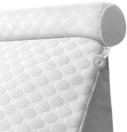 SiaBiced Wedge Pillow for Headboard Back Support Adjustable Headrest Grey
