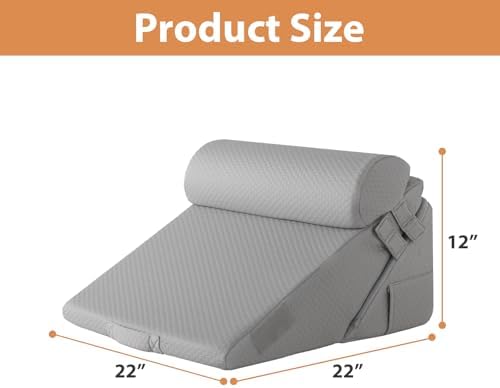 3PCS Wedge Pillow Set for Back Support and Pain Relief