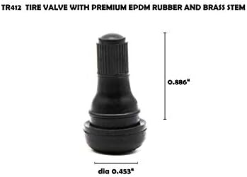 ACCRETION TR412 Rubber Snap-in Valve Stem Set of 4