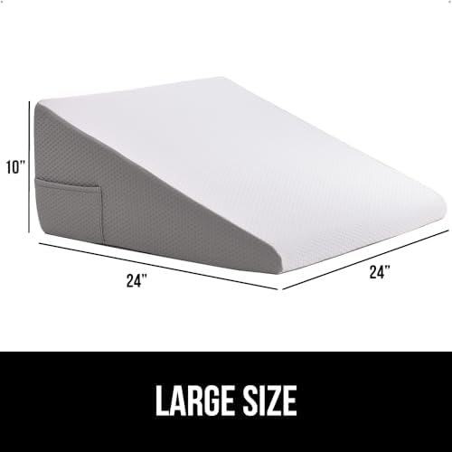 GORILLA GRIP Bed Wedge Pillow with Dots and Storage