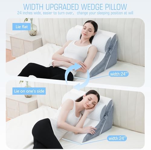 3PCS Foamalusion Adjustable Wedge Pillow for Sleep and Pain Relief