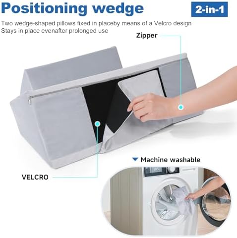 Fanwer Positioning Wedge Pillow for Back Pain Relief Snoring Prevention