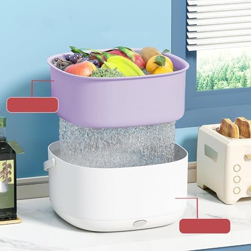 Electric Fruit and Vegetable Washing Basket with Drainage and Purification