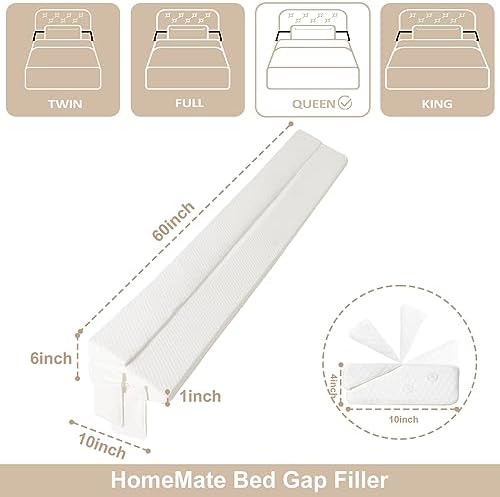Homemate Foldable Bed Wedge Pillow for Headboard