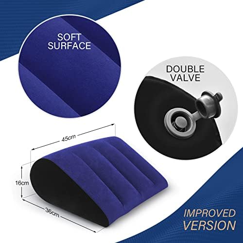 Portable Wedge Pillow Inflatable Cushion - Blue
