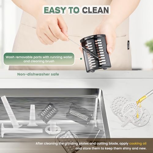Huanyu Electric Cheese Grater Multi-Functional Slicer with 5 Blades
