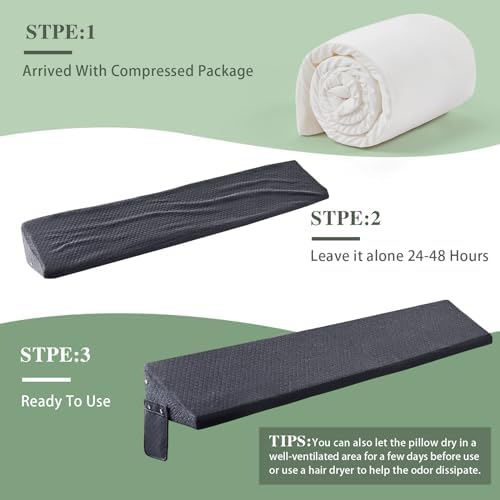 RUJIPO King Size Bed Wedge Pillow - Gap Filler 76x10x6 1