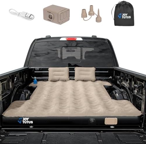 JOYTUTUS Truck Bed Air Mattress with Built-in Pump and Cup Holder 1