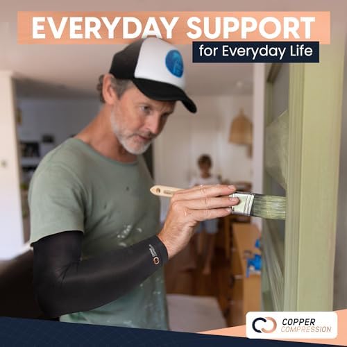 Copper Compression Arm Sleeve - XXL Black