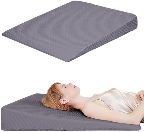 VADSBO 5in Gray Foam Wedge Pillow with Washable Cover