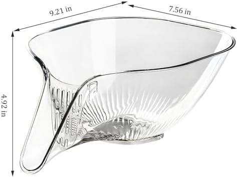 Crystal Clear Kitchen Drain Basket with Spout and Colander 1