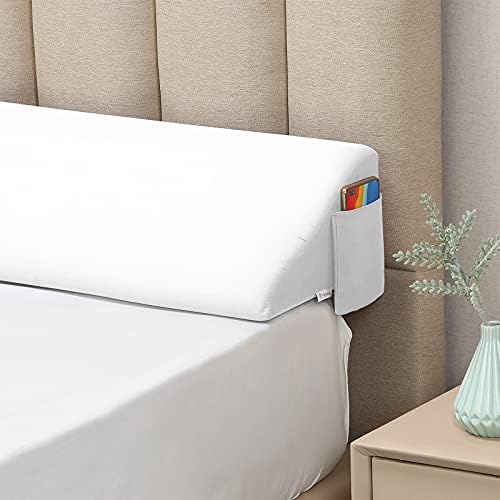 Vekkia Bed Wedge Pillow Gap Filler - 6 Inch White