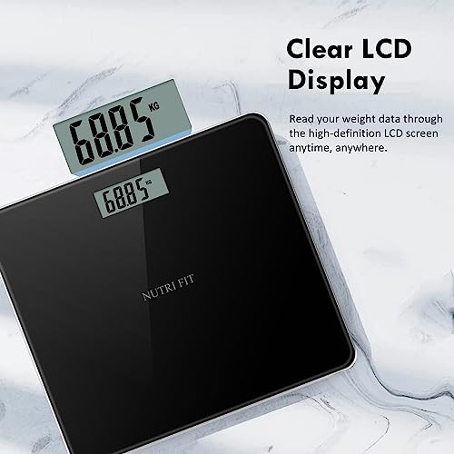 NUTRI FIT Digital Bathroom Scale for Accurate Weight Tracking