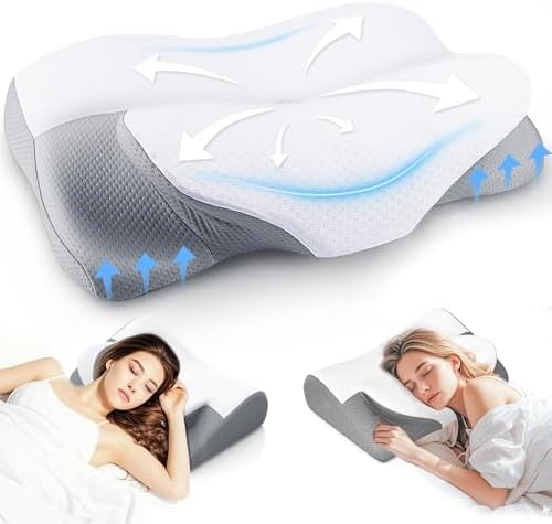 LUOFNI Contoured Neck Support Pillow for Side Sleepers
