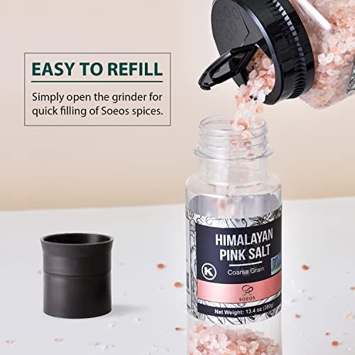 Soeos Salt Pepper Set with Grinder and Shaker 67oz 134oz