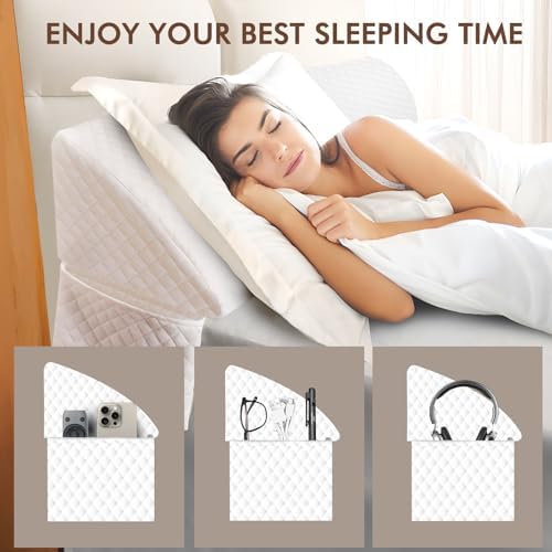 Wedge Pillow Headboard Gap Filler with Dual Pockets