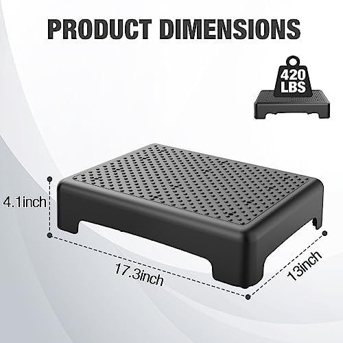 HBTower Mobility Step Stool - Non-Slip Portable Black