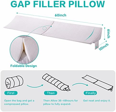 SLIGUY Gap Filler Pillow for Bed Headboard and Mattress