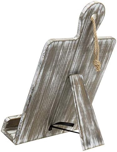 MyGift Gray Cutting Board Style Cookbook Stand