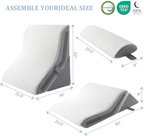 Flyxunfri Adjustable Wedge Pillow Set 9-20 Inches