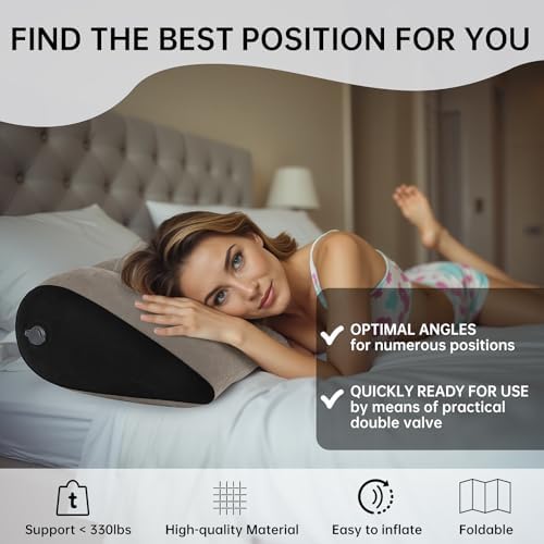 JCDOBEST Portable Inflatable Wedge Pillow 2 Pack