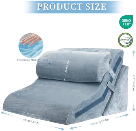 FSCGIFE 3PCS Adjustable Wedge Pillow for Sleep and Recovery