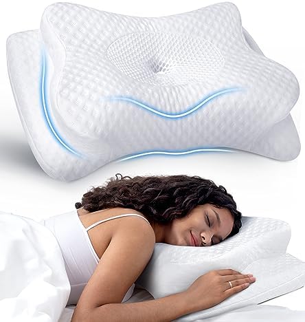 Cozyplayer Adjustable Contour Neck Pillow for Pain Relief and Support