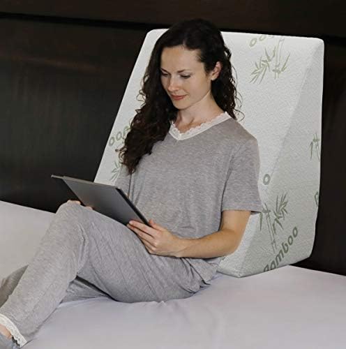 InteVision Foam Bed Wedge Pillow with Headrest