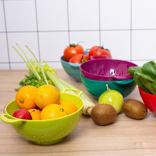Heavy Duty 6 Inch Food Colander with Double Handles