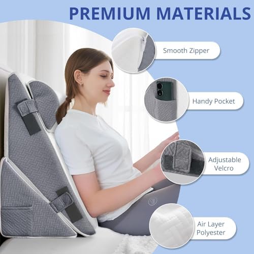 Sasttie Wedge Pillow Set for Post Surgery and Recovery
